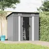 Bild von vidaXL Gartenschuppen Grau Metall