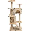 Bild von vidaXL Katzen-Kratzbaum 125 cm Pfoten-Aufdruck Beige