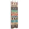 Bild von vidaXL Wandgarderobe mit 6 Haken 120 x 40 cm "HOME IS"