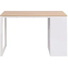 Bild von Schreibtisch 120 x 75 x 60 cm mit Regal Eichenoptik