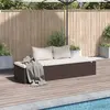 Bild von vidaXL Gartenbett Braun 195×60 cm Poly Rattan