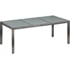 Bild von vidaXL 9-tlg. Garten-Essgruppe mit Auflagen Poly Rattan Grau