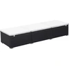 Bild von vidaXL Sonnenliege mit Auflage Poly Rattan Schwarz