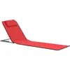 Bild von vidaXL Klappbare Strandmatte 2 Stk. Stahl und Stoff Rot