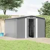 Bild von vidaXL Gartenhaus 257x298x178 cm Metall Grau
