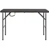 Bild von vidaXL Gartentisch Klappbar Braun 120x60x74 cm HDPE Rattan-Optik