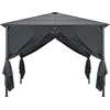 Bild von vidaXL Gartenpavillon mit Vorhang Aluminium 3×3 m Schwarz