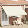 Bild von vidaXL Einziehbare Markise Handbetrieben 350 cm Cremeweiß