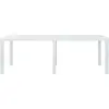 Bild von vidaXL Gartentisch Weiß 220x90x72 cm Kunststoff Rattan-Optik