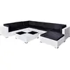 Bild von vidaXL 8-tlg. Garten-Lounge-Set mit Auflagen Poly Rattan Weiß