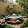 Bild von vidaXL Whirlpool-Umrandung Schwarz Poly-Rattan