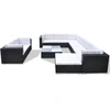 Bild von vidaXL 10-tlg. Garten-Lounge-Set mit Auflagen Poly Rattan Schwarz