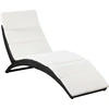 Bild von vidaXL Klappbare Sonnenliege mit Auflage Poly Rattan Schwarz