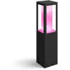Bild von Philips Hue White and Color ambiance Impress Outdoor Sockelleuchte schwarz, Intelligente Sockel-/Pfostenbeleuchtung, Bluetooth/Zigbee, Schwarz, LED, Glas, Nicht austauschbare(s) Leuchtmittel