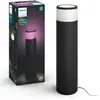 Bild von Philips Hue White and Color ambiance Sockelleuchte Calla für den Außenbereich, Intelligente Sockel-/Pfostenbeleuchtung, Bluetooth/Zigbee, Schwarz, LED, Metall, Nicht austauschbare(s) Leuchtmittel