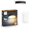 Bild von Philips Hue White ambience Enrave Deckenleuchte M schwarz + Dimmschalter, Intelligente Deckenbeleuchtung, Bluetooth/Zigbee, Schwarz, LED, Metall, Nicht austauschbare(s) Leuchtmittel