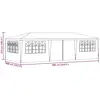 Bild von vidaXL Profi-Partyzelt mit Seitenwänden 4×9 m Grün 90 g/m²