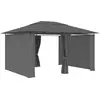 Bild von vidaXL Gartenpavillon mit Vorhängen 4 x 3 m Anthrazit