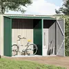 Bild von vidaXL Garten Brennholzlager Grün 245x98x159 cm Verzinkter Stahl