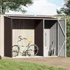 Bild von vidaXL Garten Brennholzlager Braun 245x98x159 cm Verzinkter Stahl