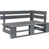Bild von vidaXL 2-Sitzer-Palettensofa mit Kissen Grau Imprägniertes Kiefernholz