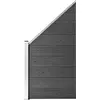 Bild von vidaXL Zaunelement Set WPC 1484x(105-186) cm Schwarz