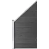 Bild von vidaXL Zaunelement Set WPC 1830x(105-186) cm Schwarz