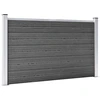 Bild von vidaXL Zaunelement Set WPC 699x105 cm Schwarz
