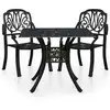 Bild von vidaXL 3-tlg. Bistro-Set Aluminiumguss Schwarz