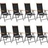 Bild von vidaXL 9-tlg. Garten-Essgruppe Aluminium Schwarz