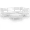 Bild von vidaXL 5-tlg. Garten-Lounge-Set Massivholz Kiefer Weiß