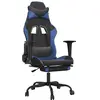 Bild von vidaXL Gaming-Stuhl mit Massage & Fußstütze Schwarz & Blau Kunstleder