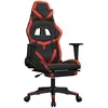 Bild von vidaXL Gaming-Stuhl mit Massage & Fußstütze Schwarz & Rot Kunstleder