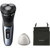 Bild von Philips 3000 series Shaver S3243/12 Elektrischer Nass- und Trockenrasierer, Rotationstrasierer, Blau, PowerCut blade system, Replace every 2 yrs with SH30, 2 Jahr(e), Batterie