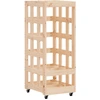 Bild von vidaXL Kaminholzregal mit Rollen 40x49x110 cm Massivholz Kiefer