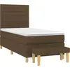 Bild von vidaXL Boxspringbett mit Matratze Dunkelbraun 90x190 cm Stoff