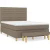 Bild von vidaXL Boxspringbett mit Matratze Taupe 140x190 cm Stoff