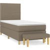 Bild von vidaXL Boxspringbett mit Matratze Taupe 90x200 cm Stoff