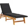 Bild von vidaXL Sonnenliege mit Kissen Poly Rattan & Massivholz Akazie