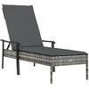 Bild von vidaXL Sonnenliege mit Auflage Grau Poly Rattan
