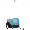 Bild von vidaXL Fahrradanhänger Schwarz und Blau 45 kg Eisen