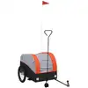 Bild von vidaXL Fahrradanhänger Schwarz und Orange 45 kg Eisen