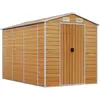 Bild von vidaXL Gartenhaus Hellbraun 191 x 300 x 198 cm Verzinkter Stahl