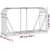 Bild von vidaXL Kaminholzunterstand Anthrazit 180x45x100 cm Verzinkter Stahl