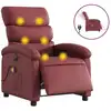 Bild von vidaXL Massagesessel Elektrisch Weinrot Kunstleder