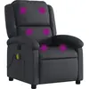 Bild von vidaXL Massagesessel Schwarz Echtleder