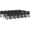 Bild von vidaXL 13-tlg. Garten-Essgruppe mit Kissen Schwarz Poly Rattan