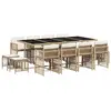 Bild von vidaXL 13-tlg. Garten-Essgruppe mit Kissen Beige Poly Rattan