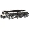 Bild von vidaXL 15-tlg. Garten-Essgruppe mit Kissen Schwarz Poly Rattan