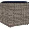 Bild von vidaXL Kissenbox mit Speicher Grau 50 x 50 x 50 cm Poly-Rattan